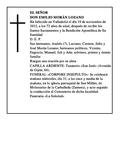 Don Emilio Morán Lozano