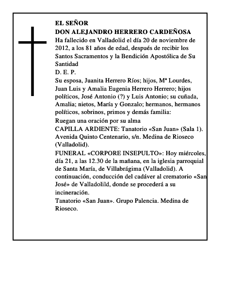 Don Alejandro Herrero Cardeñosa