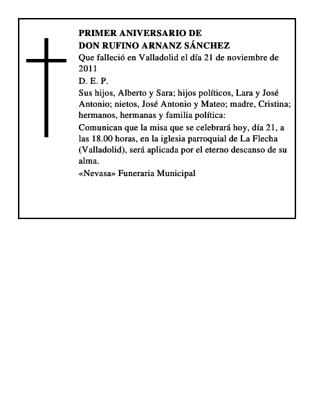Don Rufino Arnanz Sánchez