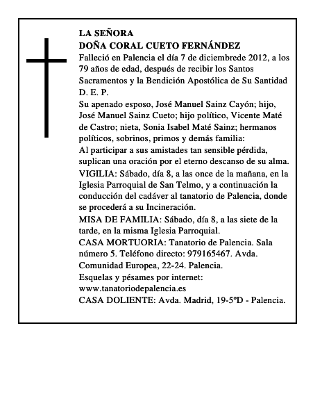 Doña Coral Cueto Fernández