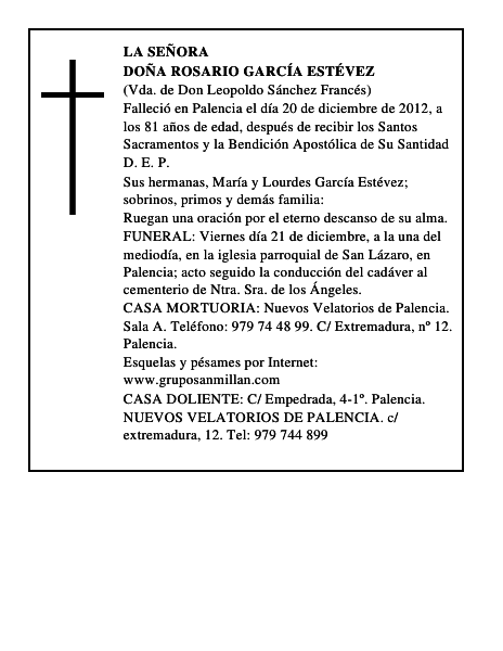 Doña Rosario García Estévez