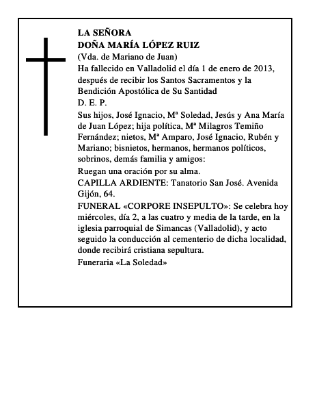 Doña María López Ruiz