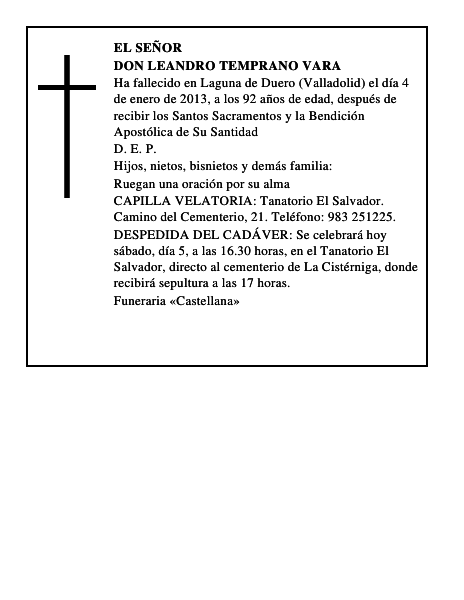 Don Leandro Temprano Vara