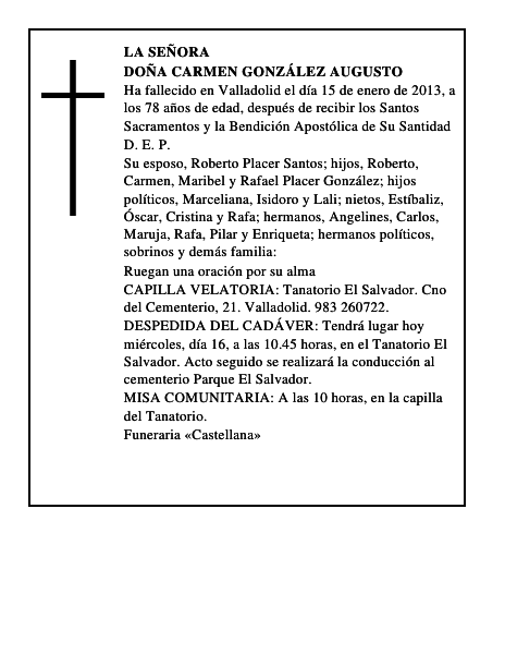 Doña Carmen González Augusto