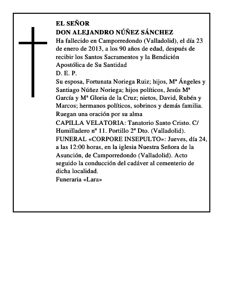 Don Alejandro Núñez Sánchez