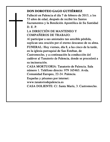 Don Doroteo Gago Gutiérrez