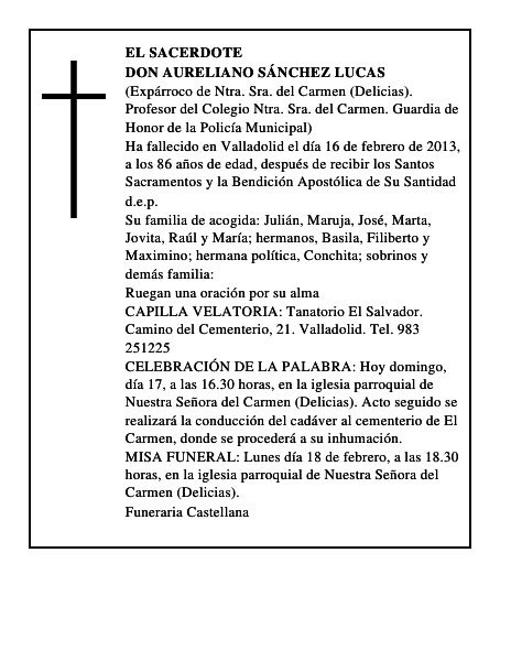 Don Aureliano Sánchez Lucas