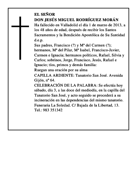Don Jesús Miguel Rodríguez Morán