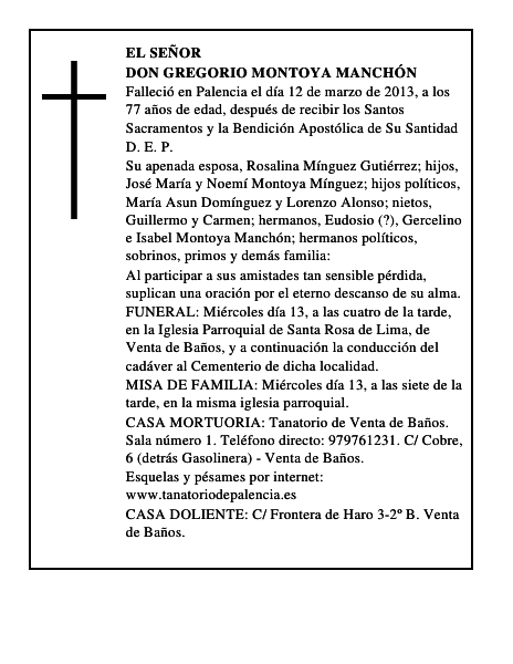 Don Gregorio Montoya Manchón