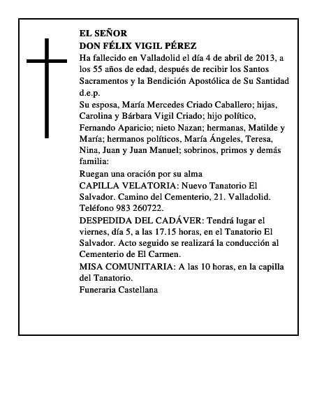 Don Félix Vigil Pérez