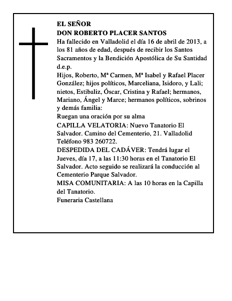 Don Roberto Placer Santos