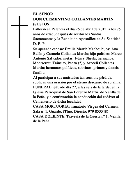 Don Clementino Collantes Martín