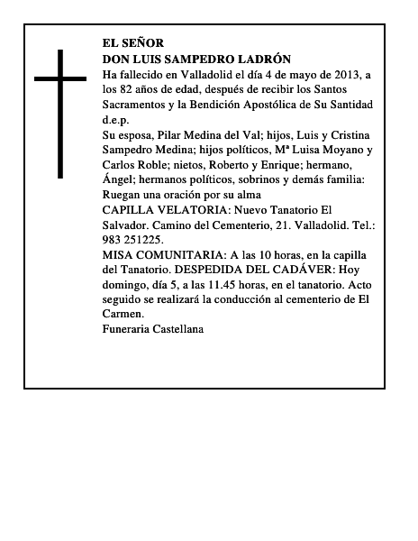 Don Luis Sampedro Ladrón