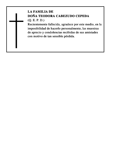 Doña Teodora Cabezudo Cepeda