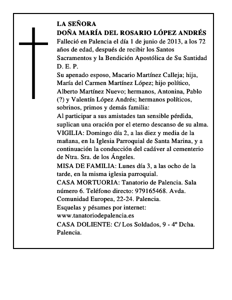 Doña María del Rosario López Andrés