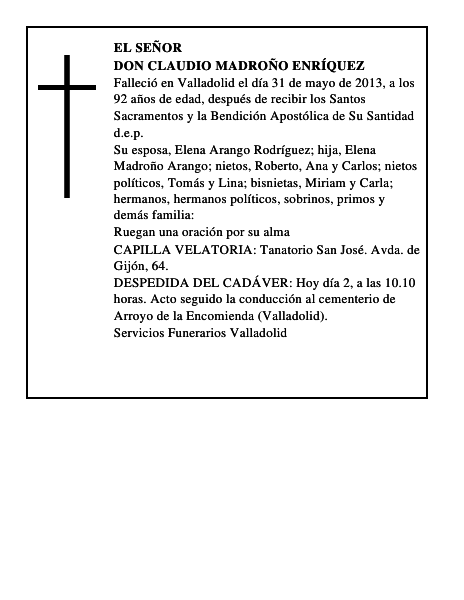 Don Claudio Madroño Enríquez