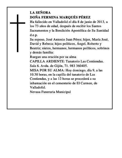 Doña Fermina Marqués Pérez
