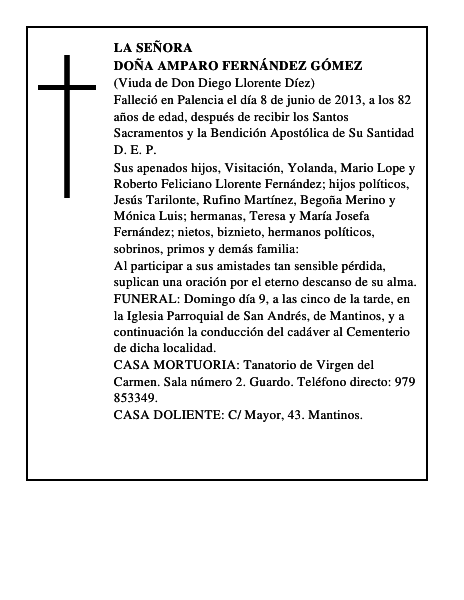 Doña Amparo Fernández Gómez