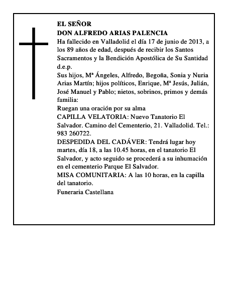 Don Alfredo Arias Palencia