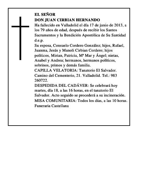 Don Juan Cirbian Hernando