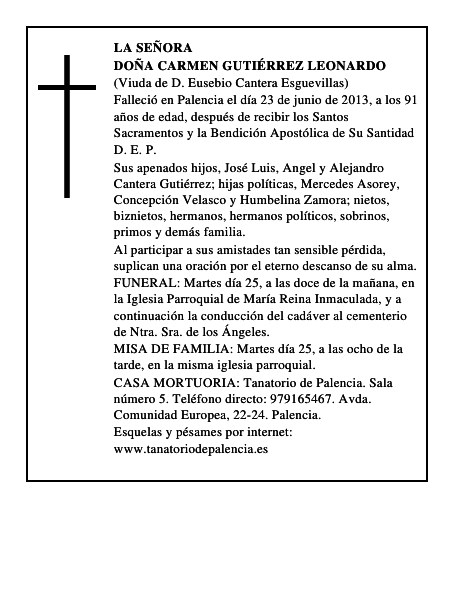 Doña Carmen Gutiérrez Leonardo