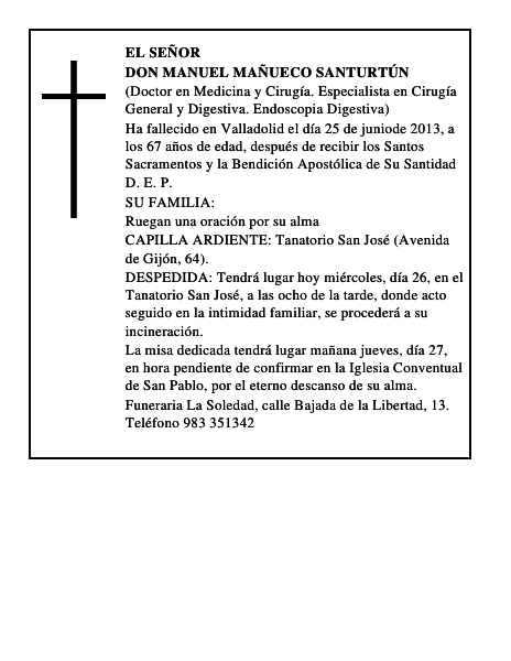 Don Manuel Mañueco Santurtún