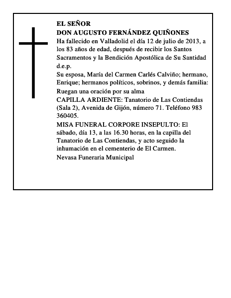 Don Augusto Fernández Quiñones