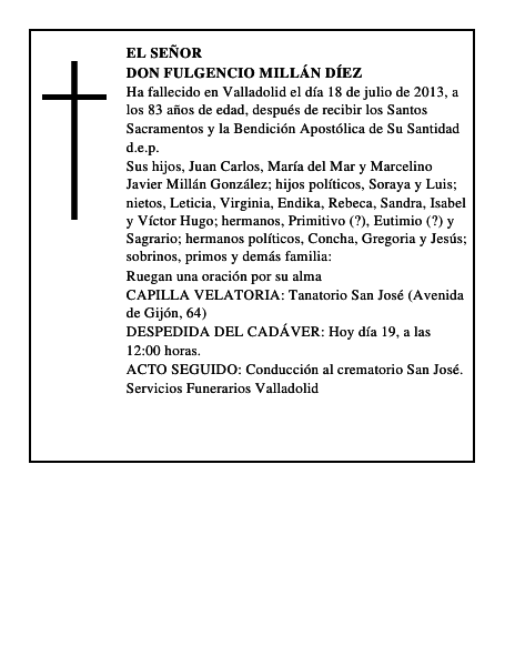 Don Fulgencio Millán Díez