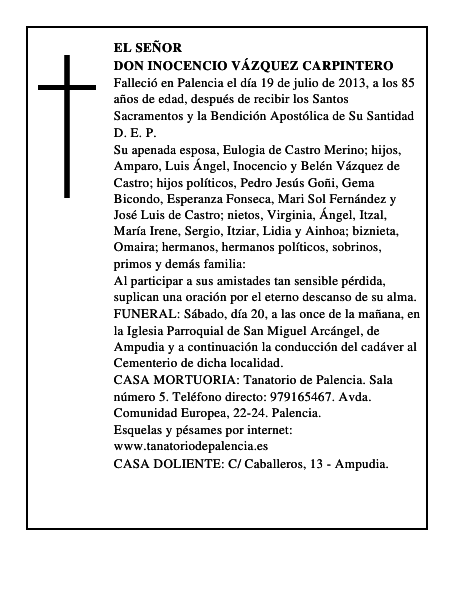 Don Inocencio Vázquez Carpintero