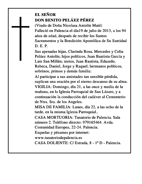 Don Benito Peláez Pérez