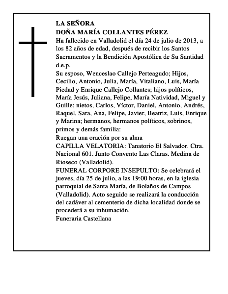 Doña María Collantes Pérez