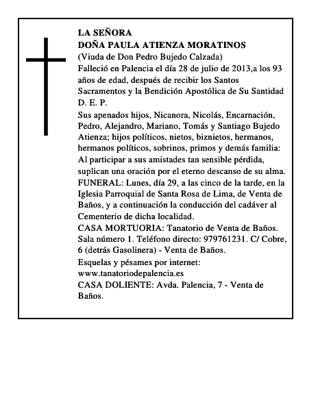 Doña Paula Atienza Moratinos