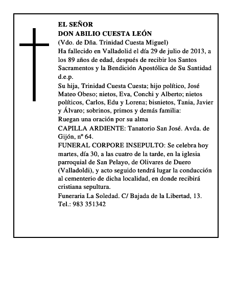 Don Abilio Cuesta León