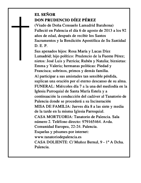 Don Prudencio Díez Pérez