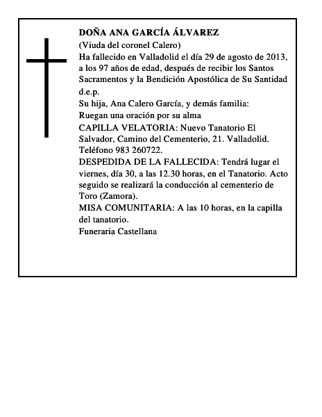Doña Ana García Álvarez