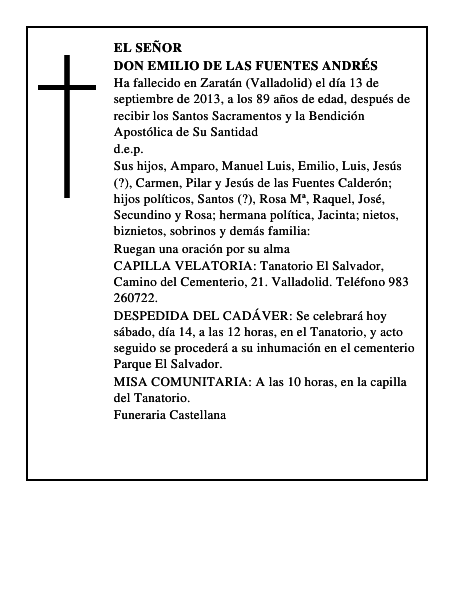 Don Emilio de las Fuentes Andrés