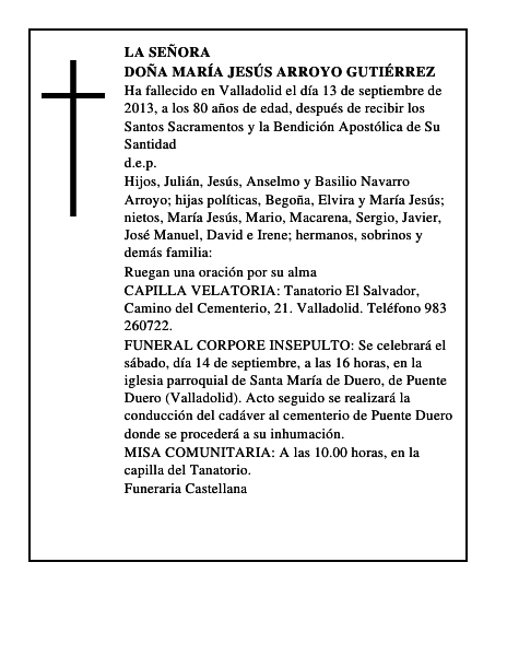 Doña María Jesús Arroyo Gutiérrez