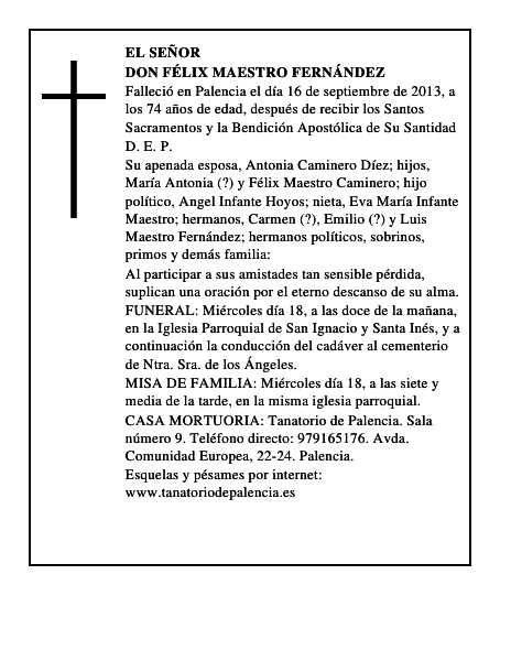 Don Félix Maestro Fernández
