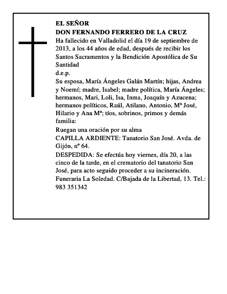 Don Fernando Ferrero de la Cruz