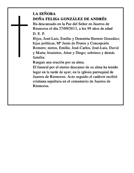 Doña Felisa González de Andrés