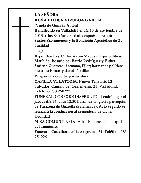Doña Eloísa Viruega García