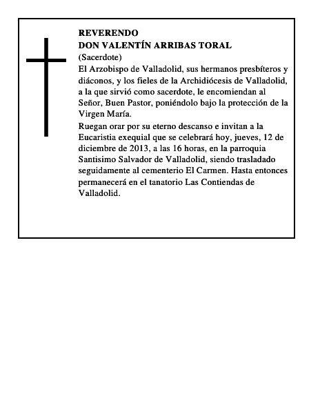 Don Valentín Arribas Toral