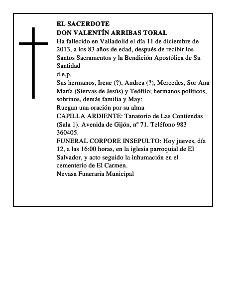 Don Valentín Arribas Toral