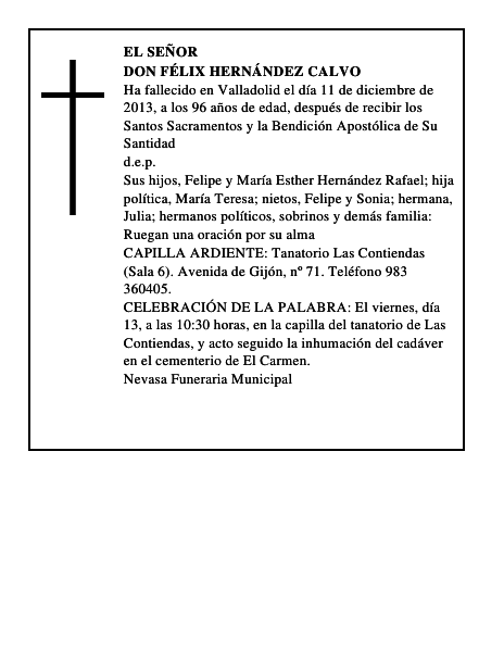Don Félix Hernández Calvo