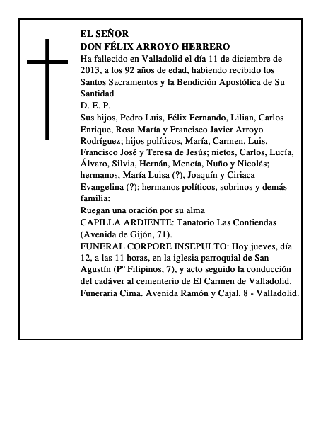 Don Félix Arroyo Herrero
