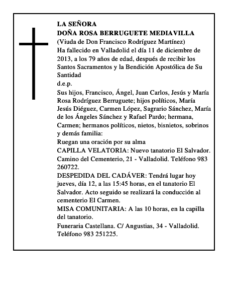 Doña Rosa Berruguete Mediavilla