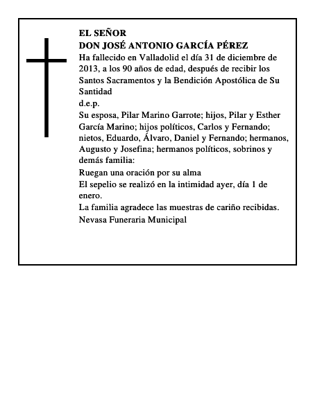 Don José Antonio García Pérez