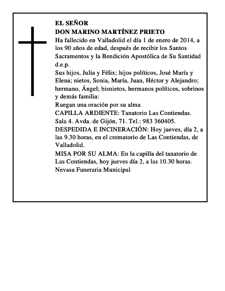 Don Marino Martínez Prieto