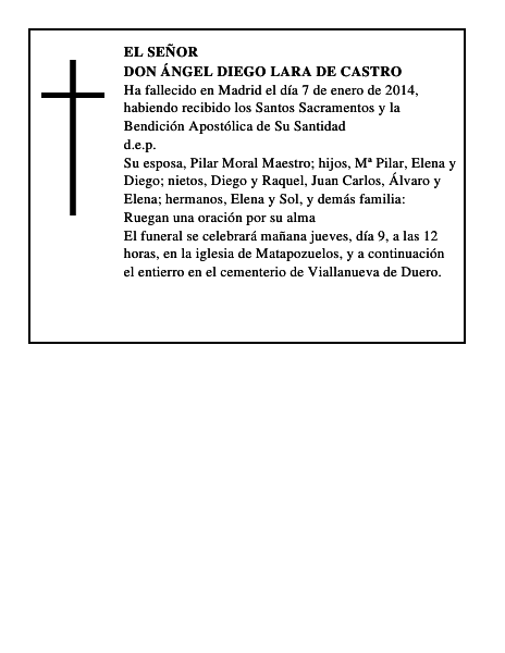 Don Ángel Diego Lara de Castro