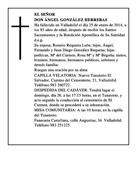Don Ángel González Herreras